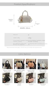 Detaillierte Größenspezifikationen für Damen PU-Ledertasche mit Maßen und Styling-Optionen