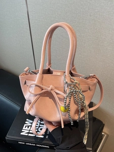 Damen Plissierte Beuteltasche PU-Leder Schleife Handtasche Mode Umhängetasche Trendige Schultertasche Für Den Täglichen Gebrauch