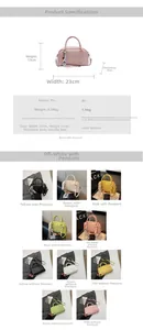 Detailed size specifications and multi-color options for the stylish Boston crossbody bag