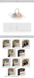 Detailed dimension guide for the chic Boston bag showing width 25cm and height 12cm