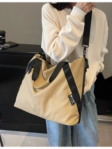 Large Capacity Canvas Tote Bag For Women Waterproof Travel Crossbody Bag Casual Multi-Pocket Sport Commute Shoulder Bag