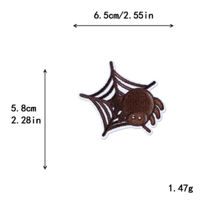 Spinnennetz Stickereiaufnäher 6,5x5,8cm für Halloween DIY Nähprojekte