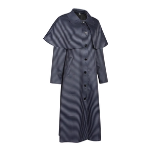 Costume de cosplay Wednesday Famille Addams saison 2 trench-coat rayé avec cape