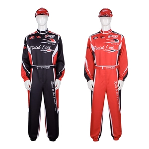 Racenpak Cosplay Kostuum Volwassenen Performance Jumpsuit Uniforme Stof Halloween Carnaval Feest Evenement Outfit Met Hoed