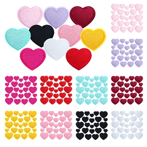 Heart Shaped Embroidery Patches For DIY Clothing Decoration Repair Iron On Sew On Patches For Jackets Bags Hats Embroidery Thread Accessory