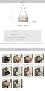 Detailed size specifications and multi-color options for the large PU leather tote bag