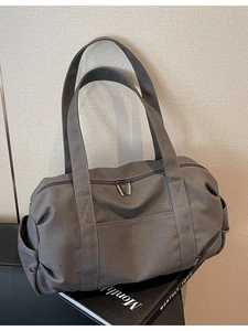 Large Capacity Canvas Travel Duffel Bag Women Sport Fitness Handbag Casual Tote Weekend Bag With Zipper Multi-Pockets Shoulder Bag