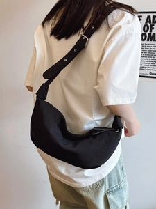 Chic black pleated hobo bag for women with adjustable wide strap for daily commute