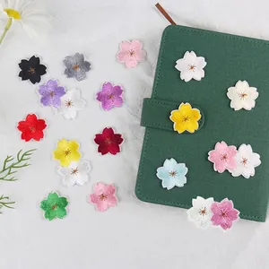 Cherry Blossom Sakura Flower Embroidered Patches Iron On Sew On Appliques For DIY Clothing Decoration Hanfu Floral Repair Patches