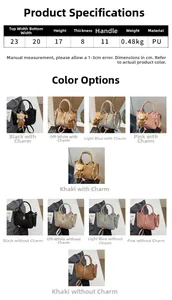 Tabella dettagliata delle taglie della borsa tote con dimensioni e opzioni colore