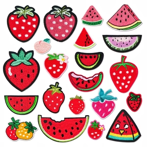 Toppe Ricamate Frutta Fragola Anguria Per Abbigliamento Borsa Decorazione Fai Da Te Ricamo Al Computer Applicazioni In Tessuto Adesivi