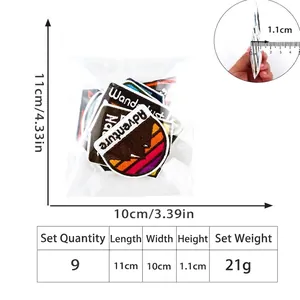9pcs set of adventure mountain embroidery patches for DIY clothing and outdoor bags