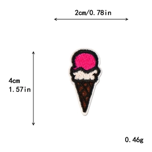 Cartoon Eiswaffel Stickerei Aufnäher DIY Bügelbild für Taschen Kleidung Deko