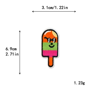 Eis-Stickaufnäher mit Sonnenbrille, DIY-Patch für Kleidung und Taschen, 3,1x6,9 cm