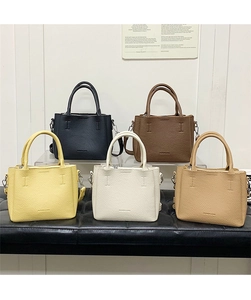 Mini borse tote in pelle martellata in cinque colori con goffratura alla moda