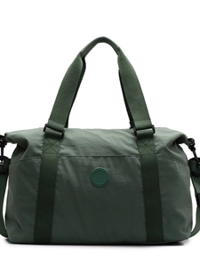 Army green large capacity travel tote bag with waterproof nylon fabric and handle