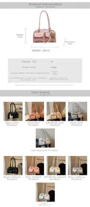 Detaillierte Größentabelle für PU-Schultertasche mit Maßen: 28cm Breite und 14cm Höhe