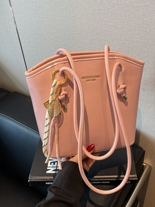 Borsa a Secchiello da Donna in Pelle PU Minimalista Tinta Unita Borsa a Tracolla Con Pendente a Nappa Elegante Borsa Tote