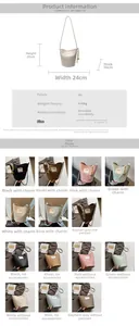 Spécifications de taille et tableau des matériaux pour le sac seau en cuir PU