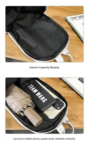 Detailed view of water-resistant cross-body bag interior showing organized compartments
