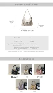 Tableau des tailles et détails du sac à dos polyvalent en similicuir à grande capacité
