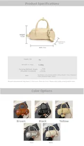 Guide détaillé des dimensions et options de couleurs pour le sac bowling chic en PU