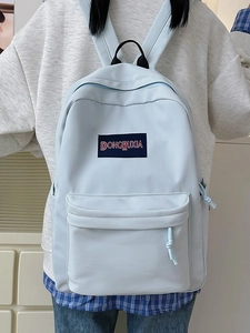 Mochila informal azul claro de gran capacidad para estudiantes y viajes