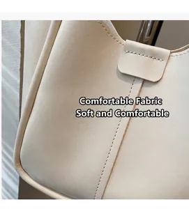 Macro view of creamy white bucket bag with premium leather texture and vertical stitching