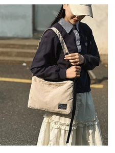 Women Casual Nylon Messenger Bag Simple Solid Color Crossbody Shoulder Bag With Adjustable Strap For Daily Travel