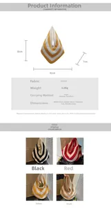 Detailed dimension guide and color options for the large striped knit tote shoulder bag