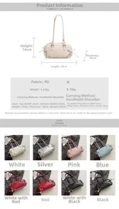 Guida alle taglie e opzioni di colore per borsa a tracolla da donna in pelle PU