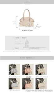 Guide des tailles détaillé et spécifications du sac à main Boston vintage en cuir PU