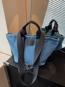 Sac Fourre-tout en Denim Grande Capacité pour Femmes Vintage Jean Lavé Sac à Bandoulière Avec Détails Plissés Et Bandoulière Réglable Sac à Main Décontracté