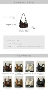 Guide des tailles et options de couleurs pour le cabas vintage avec pendentif nuage