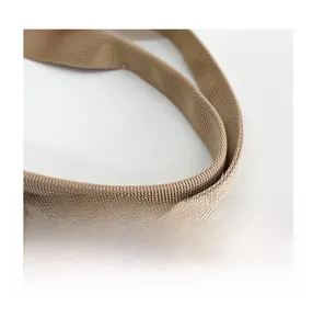Close-up of the durable woven nylon handle strap on the multifunctional backpack