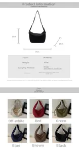 Detailed size chart and multi-color selection for this stylish women shoulder bag