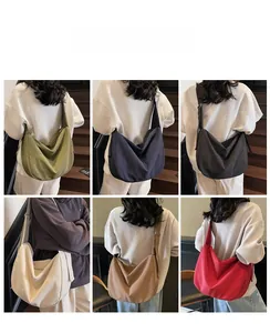 Collage of large casual tote bags in six colors including green navy black and khaki