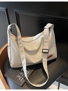 Minimalist Canvas Nylon Tote Bag Large Capacity Hobo Shoulder Crossbody Bag For Women Daily Commuting School Casual Travel