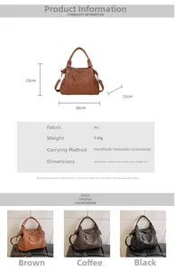 Detailed size specifications for a large retro tote bag showing dimensions and colors