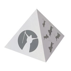Lanterne en papier pyramide avec découpe laser pour fête et décoration d'ambiance