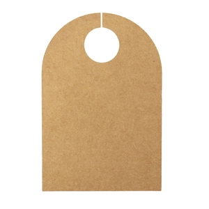 Blank kraft paper door hanger with hanging hole and slit for wedding party signs