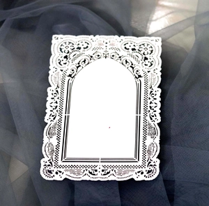 Carte décorative en dentelle découpée au laser avec motifs baroques pour scrapbooking