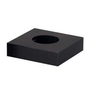Matte black square paper lantern base with central hole for party light support