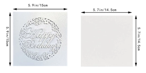 Detailed laser-cut birthday card with hollow butterfly patterns and Happy Birthday text