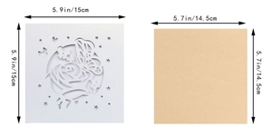 Invitation de mariage découpée au laser avec motifs papillon et rose et dimensions