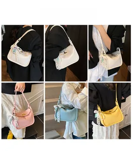 Chic women's crossbody bags in ivory, pink, blue, and yellow with sweet ribbon details