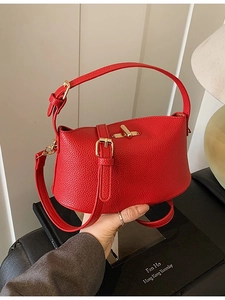 Mode Damen Litschimuster PU Leder Umhängetasche Gold Metall Drehverschluss Handtasche Mit Verstellbarem Schultergurt Täglich Henkeltasche