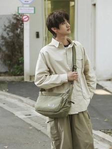 Olive green waterproof nylon dumpling bag for women, large capacity crossbody style