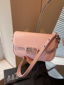 Women Fashion PU Leather Crossbody Bag Small Square Flip Handbag With Metal N Buckle Adjustable Shoulder Strap Daily Purse