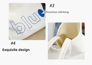 Vue détaillée des coutures de précision et poignées renforcées d'un cabas en toile crème